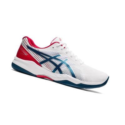 Asics GEL-GAME 8 Tennisschuhe Herren Weiß Blau | HLZU39405