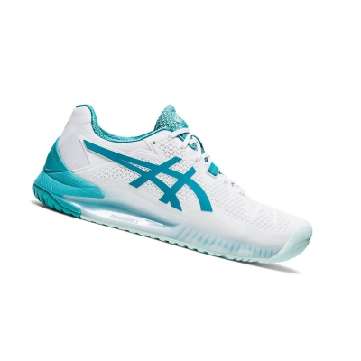 Asics GEL-RESOLUTION 8 (D) Tennisschuhe Damen Weiß | HUDF94581