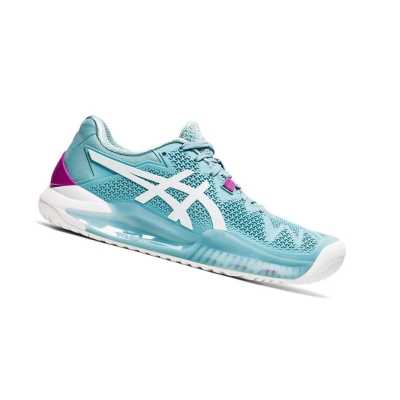 Asics GEL-RESOLUTION 8 Weite Tennisschuhe Damen Türkis | OCMY79068