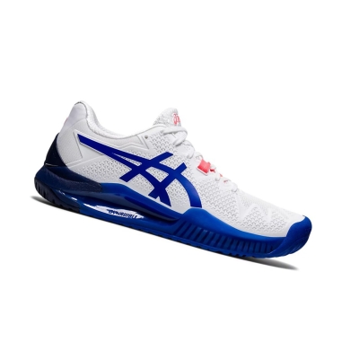 Asics GEL-Resolution 8 Tennisschuhe Damen Weiß Blau | YECM20189