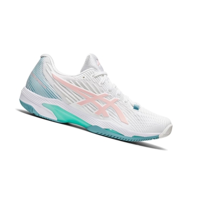 Asics SOLUTION SPEED FF 2 Tennisschuhe Damen Weiß Rosa | FVGD86073