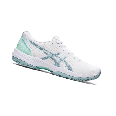 Asics SOLUTION SWIFT FF Tennisschuhe Damen Weiß Blau | AUGC98064