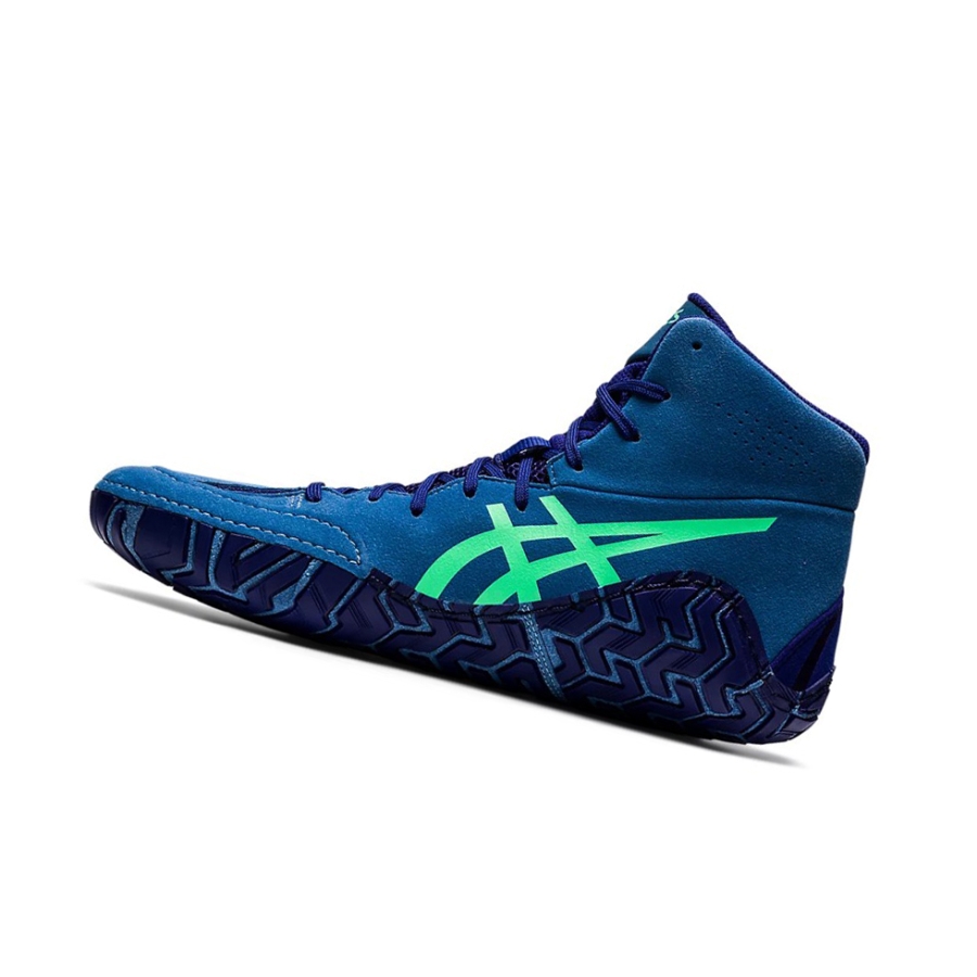 Asics AGGRESSOR 5 Wrestling Schuhe Herren Azurblau | ESZJ73952