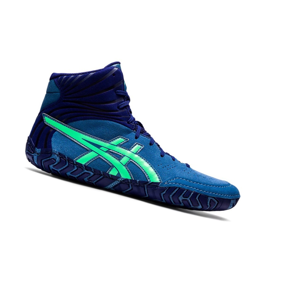 Asics AGGRESSOR 5 Wrestling Schuhe Herren Azurblau | ESZJ73952