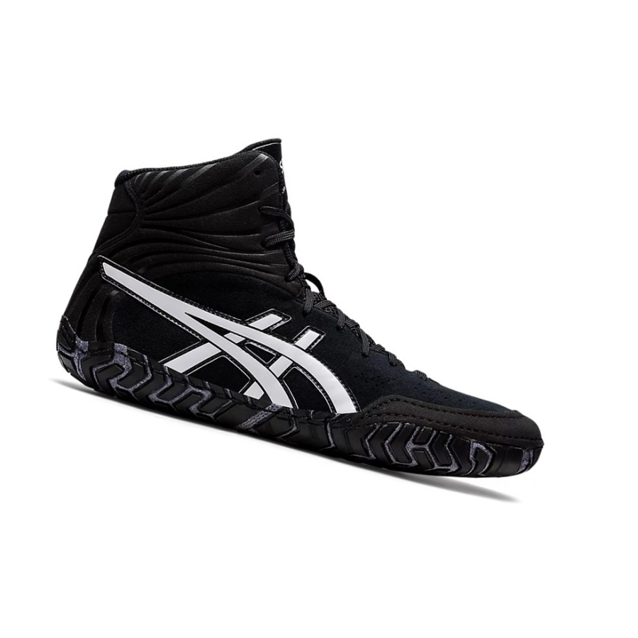 Asics AGGRESSOR 5 Wrestling Schuhe Herren Schwarz Weiß | QMGB27351