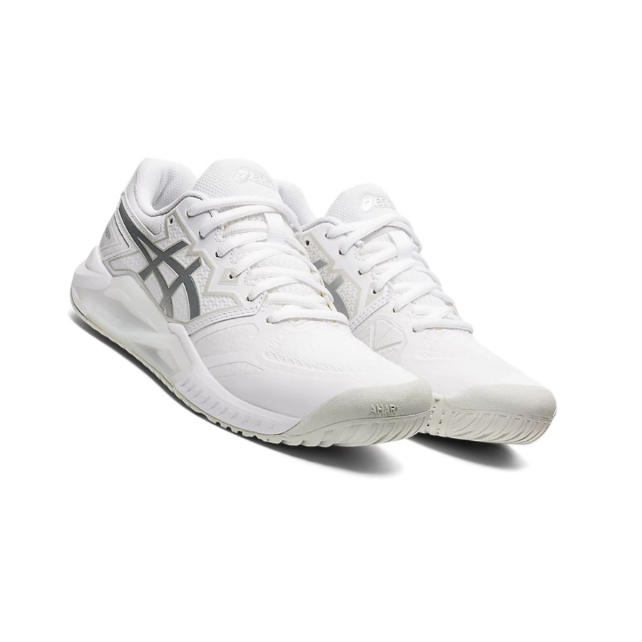 Asics GEL-CHALLENGER 13 Tennisschuhe Damen Weiß Silber | UNBK02193