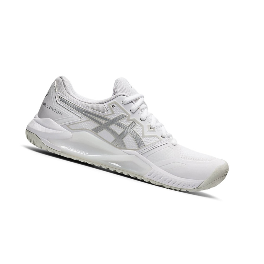 Asics GEL-CHALLENGER 13 Tennisschuhe Damen Weiß Silber | UNBK02193