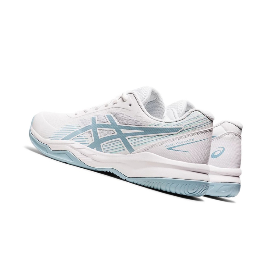 Asics GEL-GAME 8 Tennisschuhe Damen Weiß Blau | KQAX45263