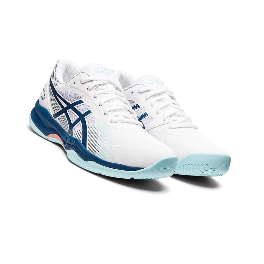 Asics GEL-GAME 8 Tennisschuhe Damen Weiß Hellindigo | MRXD36827