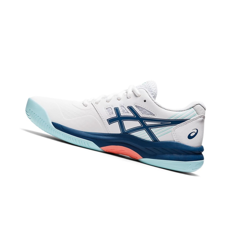 Asics GEL-GAME 8 Tennisschuhe Damen Weiß Hellindigo | MRXD36827