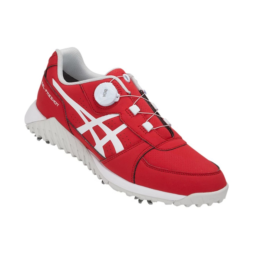 Asics GEL-PRESHOT BOA Golfschuhe Herren Rot Weiß | UQZE53604