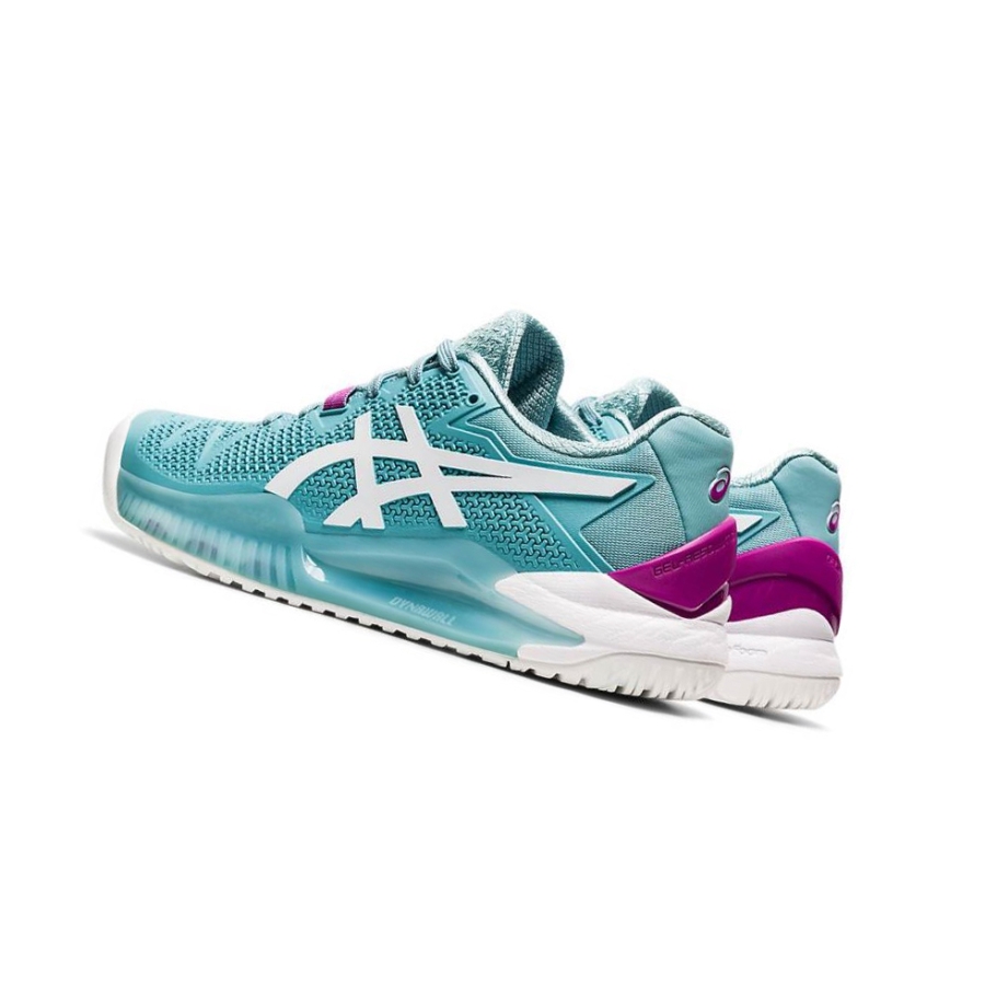 Asics GEL-RESOLUTION 8 Weite Tennisschuhe Damen Türkis | OCMY79068