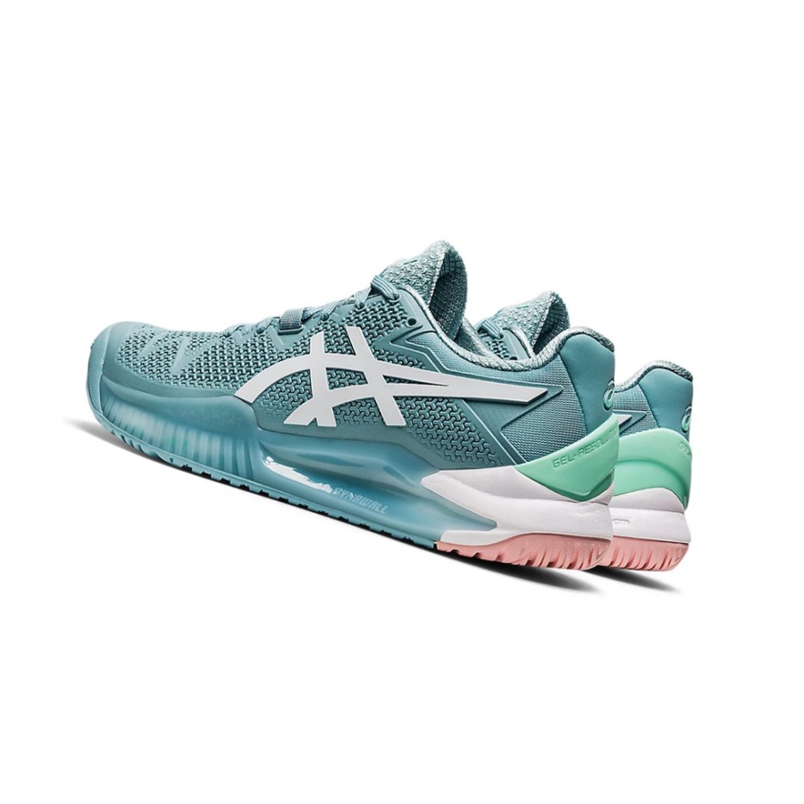 Asics GEL-Resolution 8 Tennisschuhe Damen Blau Weiß | DTZL06937