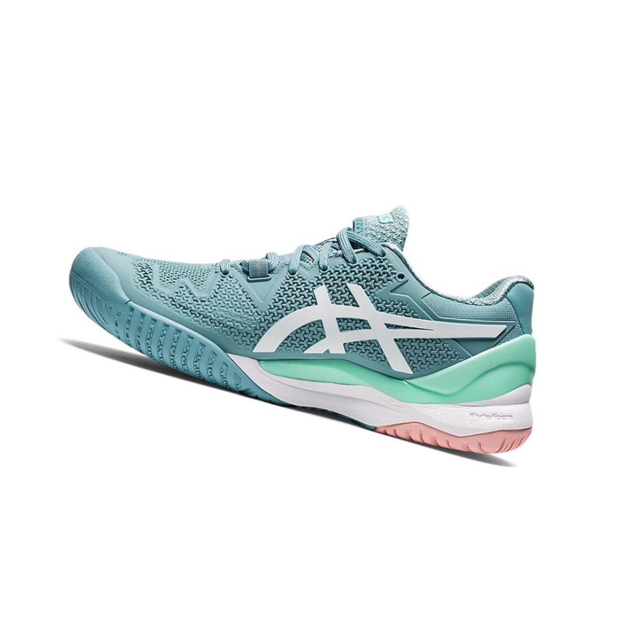 Asics GEL-Resolution 8 Tennisschuhe Damen Blau Weiß | DTZL06937