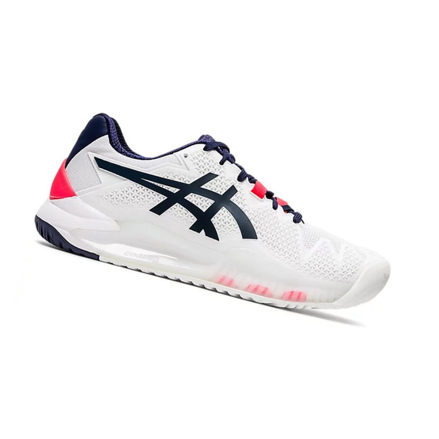 Asics GEL-Resolution 8 Tennisschuhe Damen Weiß | FLOJ87619