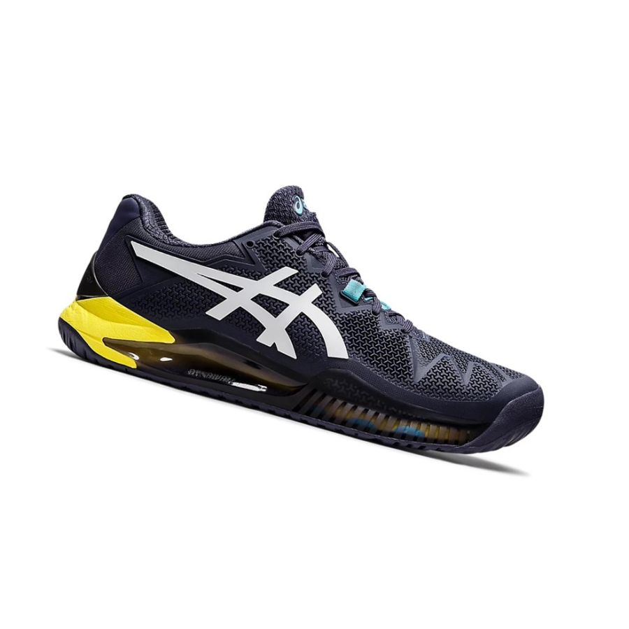 Asics GEL-Resolution 8 Tennisschuhe Herren Indigo | QVZT86547