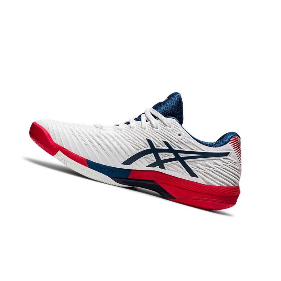 Asics SOLUTION SPEED FF 2 Tennisschuhe Herren Weiß Blau | IGJU87092