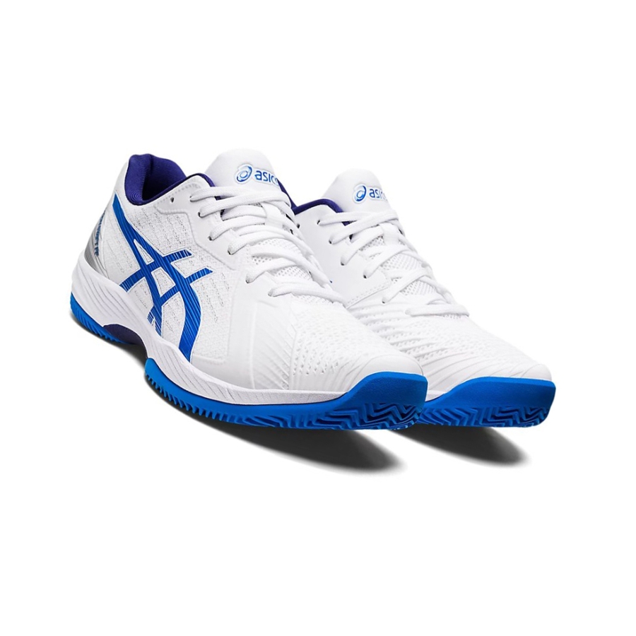 Asics SOLUTION SWIFT FF CLAY Tennisschuhe Herren Weiß Blau | DHJN70561