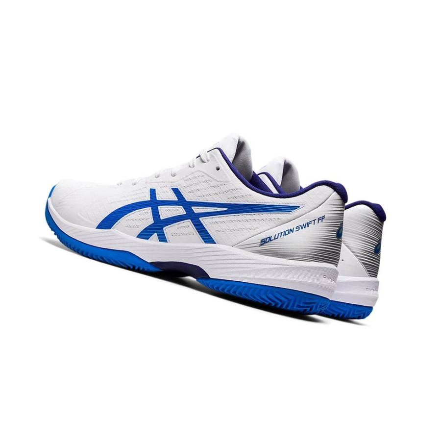 Asics SOLUTION SWIFT FF CLAY Tennisschuhe Herren Weiß Blau | DHJN70561