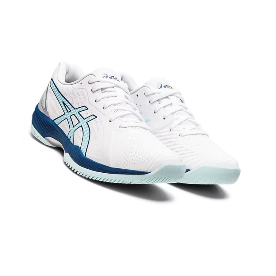 Asics SOLUTION SWIFT FF Tennisschuhe Damen Weiß Blau | WQRZ76839