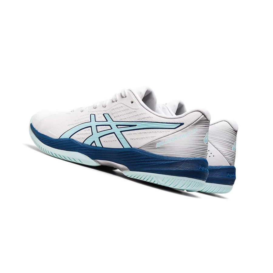 Asics SOLUTION SWIFT FF Tennisschuhe Damen Weiß Blau | WQRZ76839