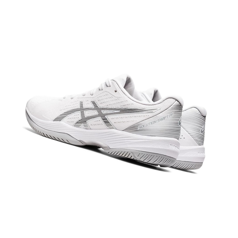 Asics SOLUTION SWIFT FF Tennisschuhe Damen Weiß Silber | YJAV39624